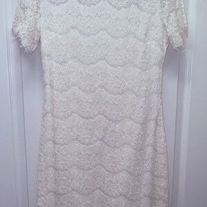 Elegant White Lace Mini Dress